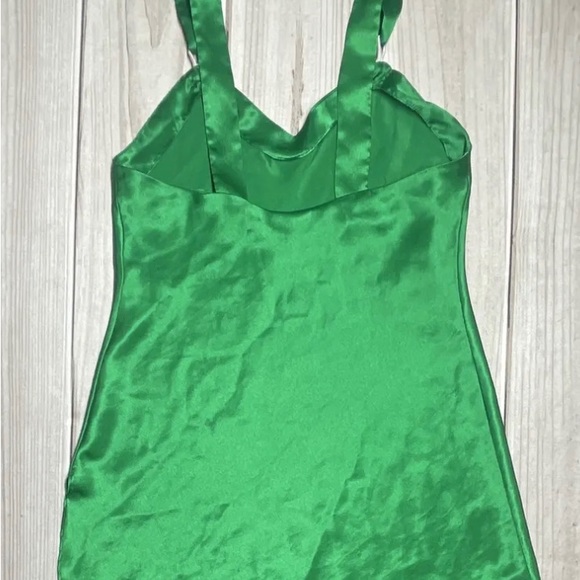 Val Mode Lingerie Size Medium Slip Dress Nightgown Nighty Green - Picture 5 of 5